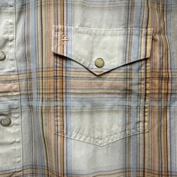 Stetson Men's 2XL Pearl Snap Western Shirt Long Sleeves Pointed Flap Pocket - Picture 5 of 11